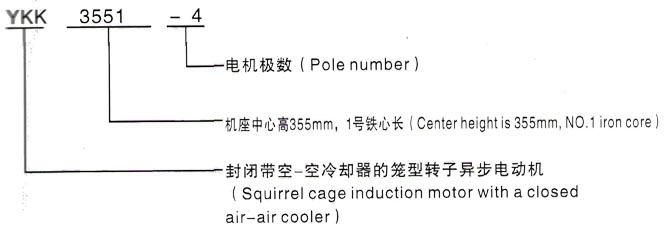 YKK系列(H355-1000)高压YKK4005-6/280KW三相异步电机西安泰富西玛电机型号说明